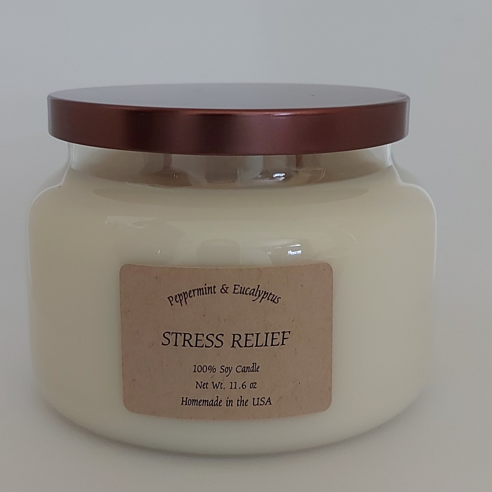 Stress Relief peppermint eucalyptus candle